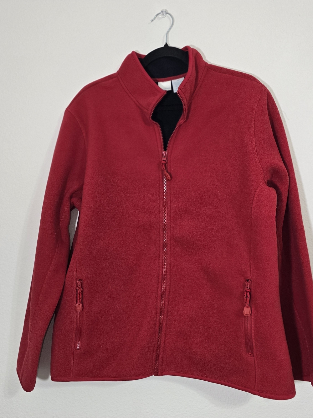 Women's Red Full-Zip Fleece Jacket